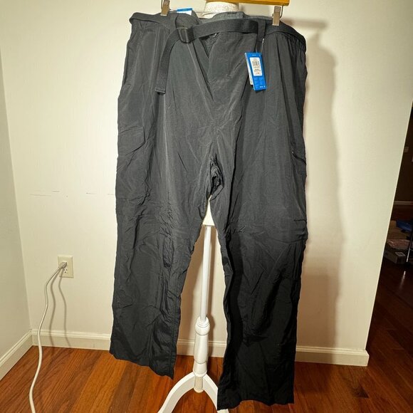 NWT Columbia Men's Silver Ridge Black Convertible Pants - 52W 30L - Picture 1 of 9